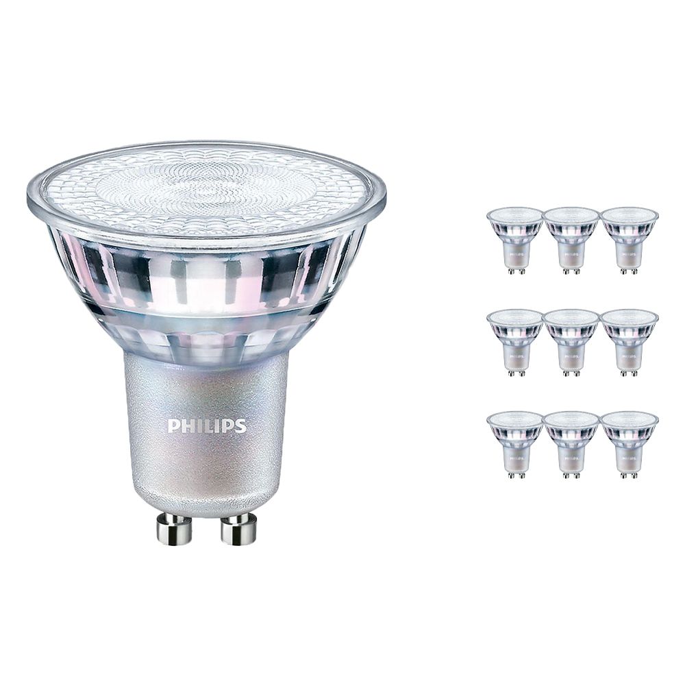 Mehrfachpackung 10x Philips LEDspot MV Value GU10 3.7W 930 60D (MASTER) | Höchste Farbwiedergabe - Warmweiß - Dimmbar - Ersatz für 35W Mehrfachpackung 10x Philips LEDspot MV Value GU10 3.7W 930 60D (MASTER) | Höchste Farbwiedergabe - Warmweiß - Dimmbar - Ersatz für 35W