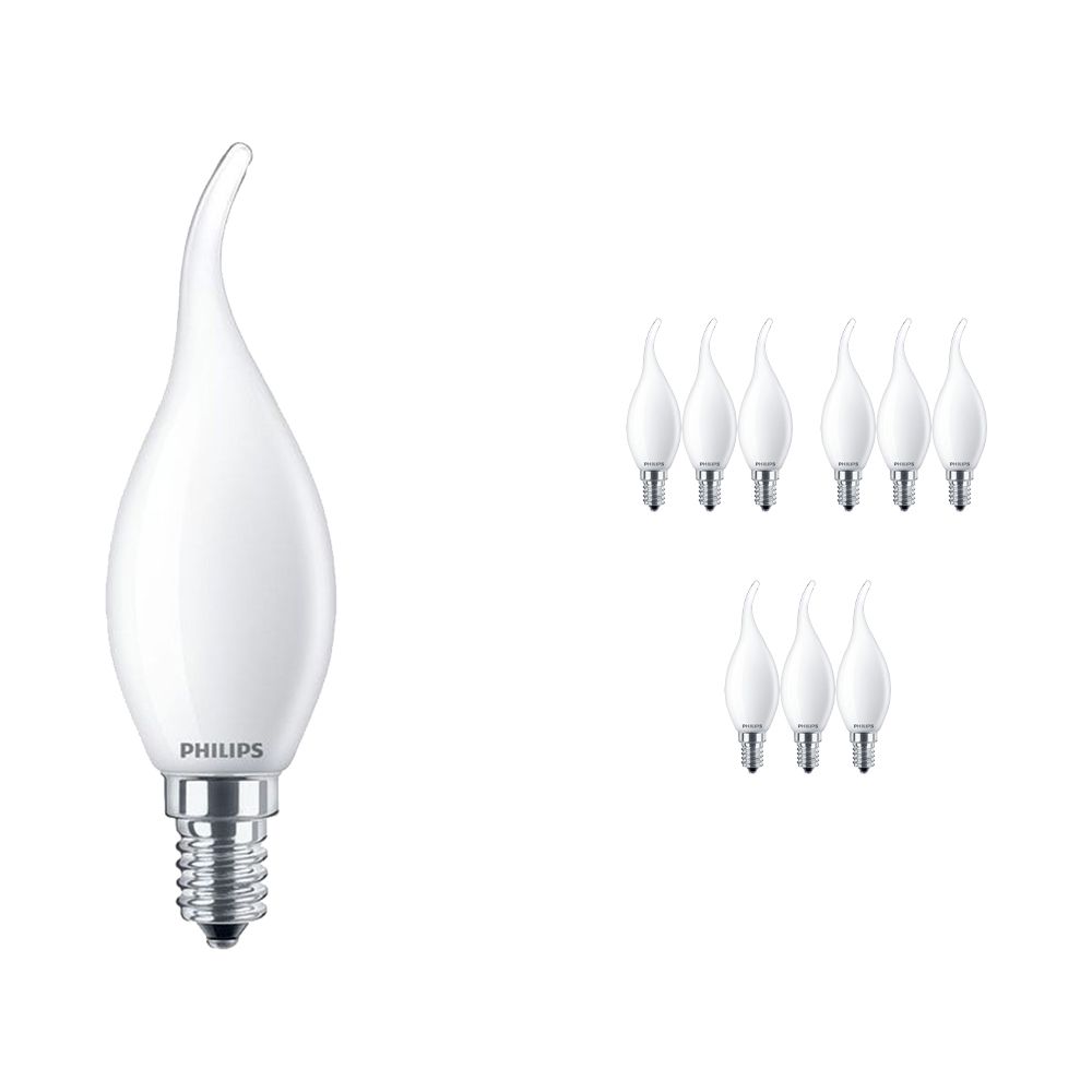 Multipack 10x Philips Classic LEDcandle E14 BA35 2.2W 827 Matt | Replacer for 25W Multipack 10x Philips Classic LEDcandle E14 BA35 2.2W 827 Matt | Replacer for 25W