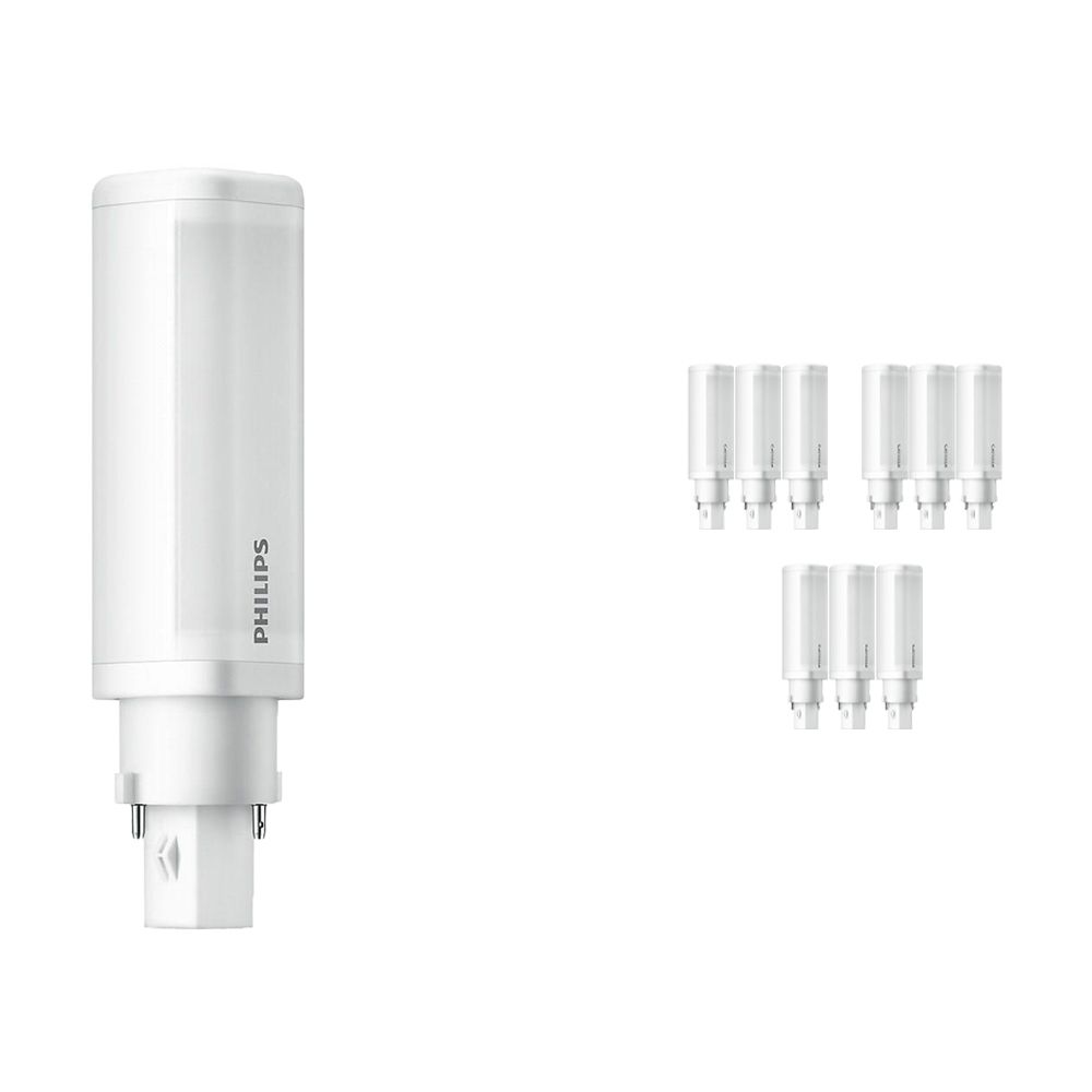 Multipack 10x Philips CorePro PL-C LED 4.5W 840 | 2 Pin - Replacer for 10W & 13W Multipack 10x Philips CorePro PL-C LED 4.5W 840 | 2 Pin - Replacer for 10W & 13W