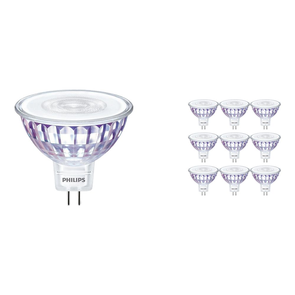 Mehrfachpackung 10x Philips LEDspot VLE GU5.3 MR16 7W 827 60D (MASTER) | Extra Warmweiß - Dimmbar - Ersatz für 50W Mehrfachpackung 10x Philips LEDspot VLE GU5.3 MR16 7W 827 60D (MASTER) | Extra Warmweiß - Dimmbar - Ersatz für 50W