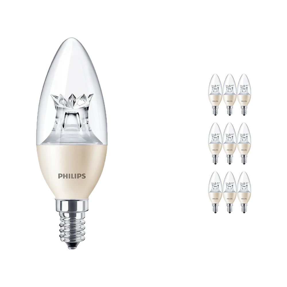 Mehrfachpackung 10x Philips LEDcandle E14 B38 4W 827 (MASTER) | DimTone Dimmbar - Ersatz für 25W Mehrfachpackung 10x Philips LEDcandle E14 B38 4W 827 (MASTER) | DimTone Dimmbar - Ersatz für 25W