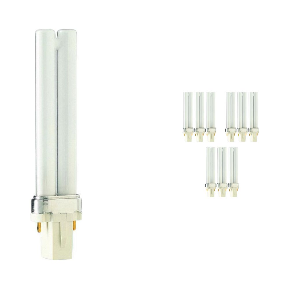 Lot 10x Philips PL-S 7W 830 2P (MASTER) | 2 broches Lot 10x Philips PL-S 7W 830 2P (MASTER) | 2 broches