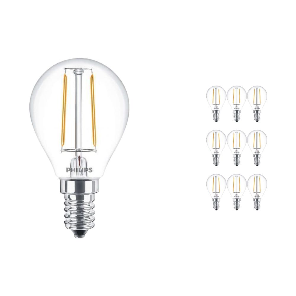 Lot 10x Philips Classic LEDluster E14 P45 2W 827 Claire | Remplacement 25W Lot 10x Philips Classic LEDluster E14 P45 2W 827 Claire | Remplacement 25W