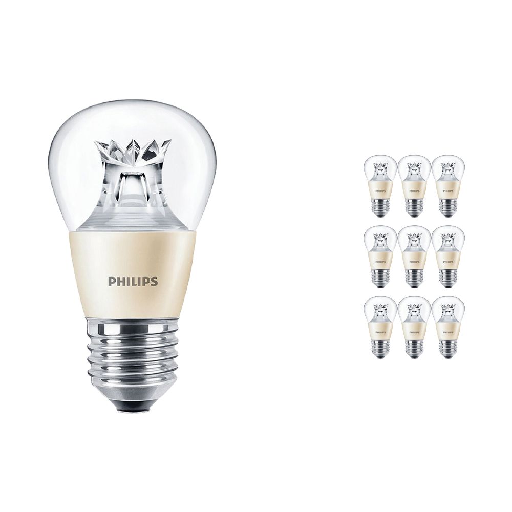 Multipack 10x Philips LEDluster E27 P48 4W 827 Clear (MASTER) | DimTone Dimmable - Replaces 25W Multipack 10x Philips LEDluster E27 P48 4W 827 Clear (MASTER) | DimTone Dimmable - Replaces 25W