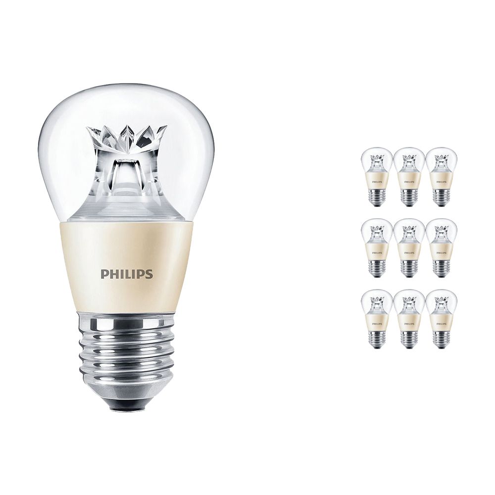 Multipack 10x Philips LEDluster E27 P48 6W 827 Clear (MASTER) | DimTone Dimmable - Replaces 40W Multipack 10x Philips LEDluster E27 P48 6W 827 Clear (MASTER) | DimTone Dimmable - Replaces 40W