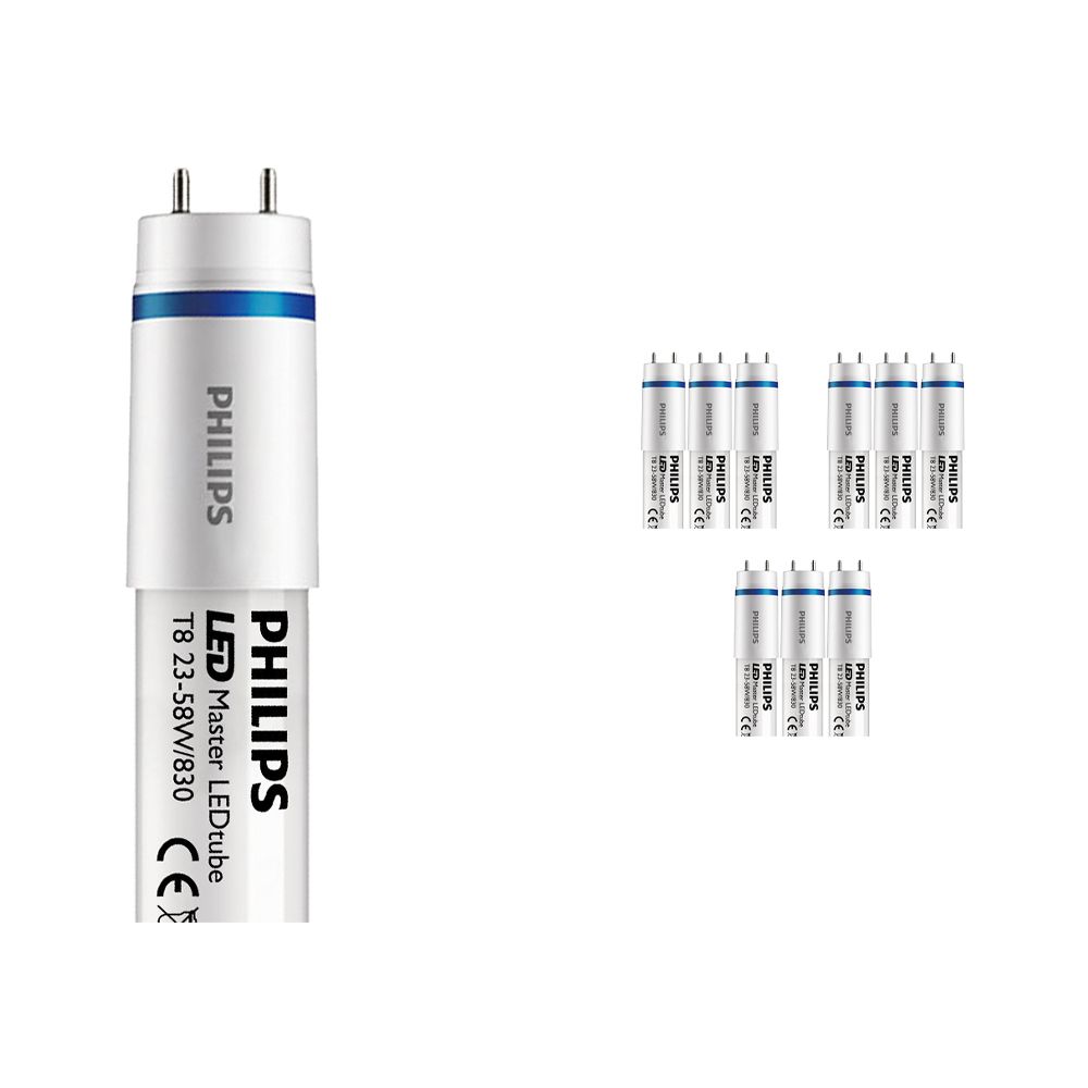 Multipack 10x Philips LEDtube EM UO 23W 830 150cm (MASTER) | Warm White - incl. LED Starter - Replaces 58W Multipack 10x Philips LEDtube EM UO 23W 830 150cm (MASTER) | Warm White - incl. LED Starter - Replaces 58W