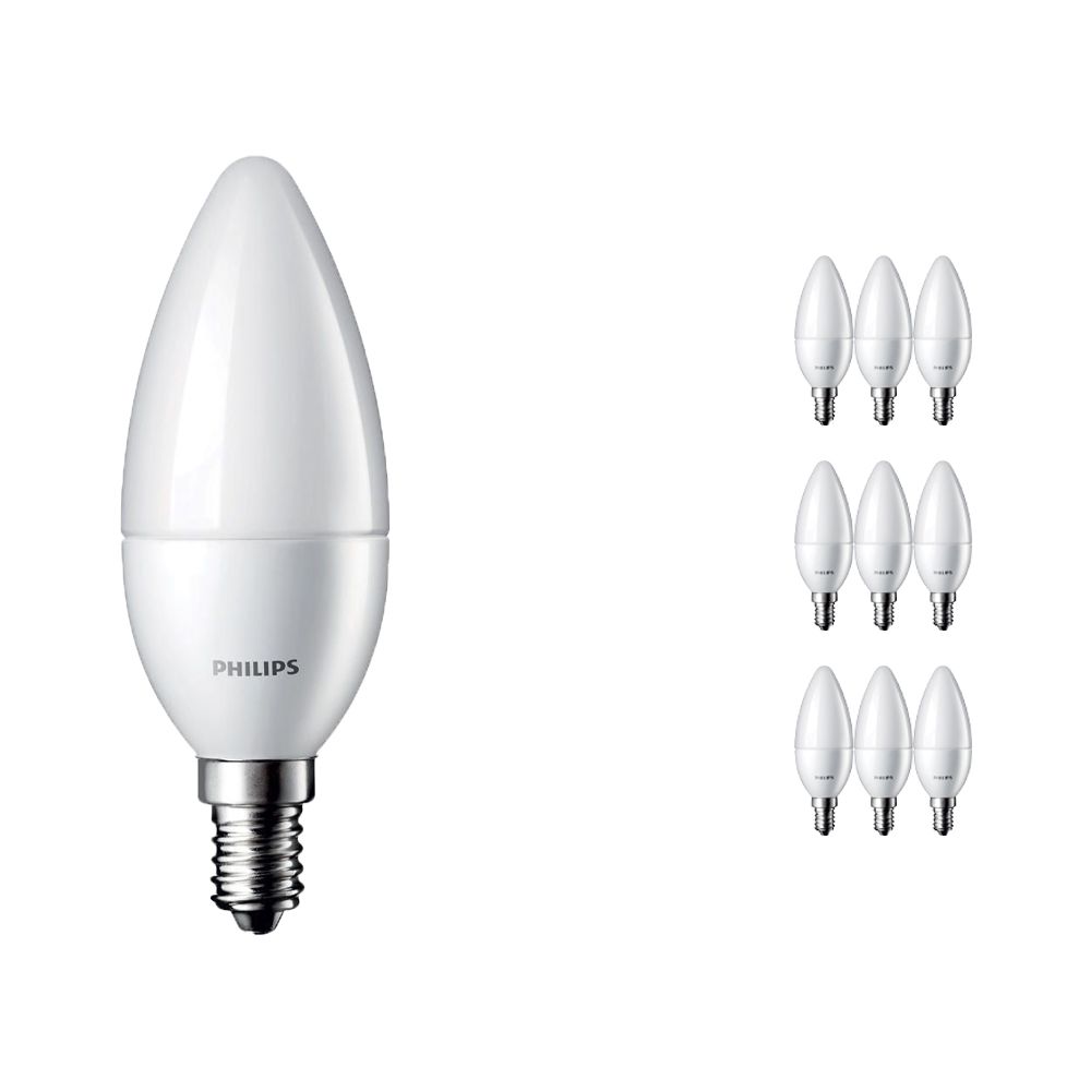 Flerpack 10x Philips CorePro LEDcandle E14 B35 4W 827 Matt | Ersättare 25W Flerpack 10x Philips CorePro LEDcandle E14 B35 4W 827 Matt | Ersättare 25W