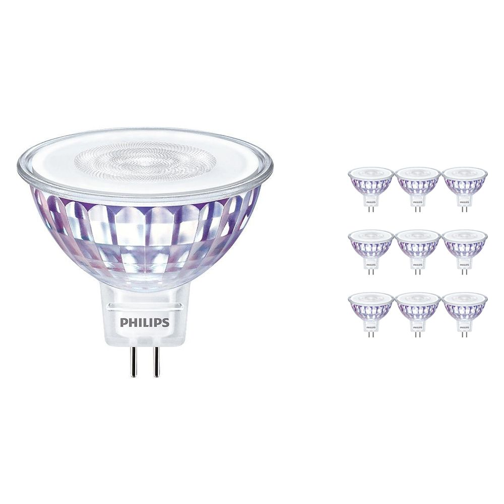 Multipack 10x Philips LEDspot VLE GU5.3 MR16 7W 840 60D (MASTER) | Cool White - Dimmable - Replaces 50W Multipack 10x Philips LEDspot VLE GU5.3 MR16 7W 840 60D (MASTER) | Cool White - Dimmable - Replaces 50W