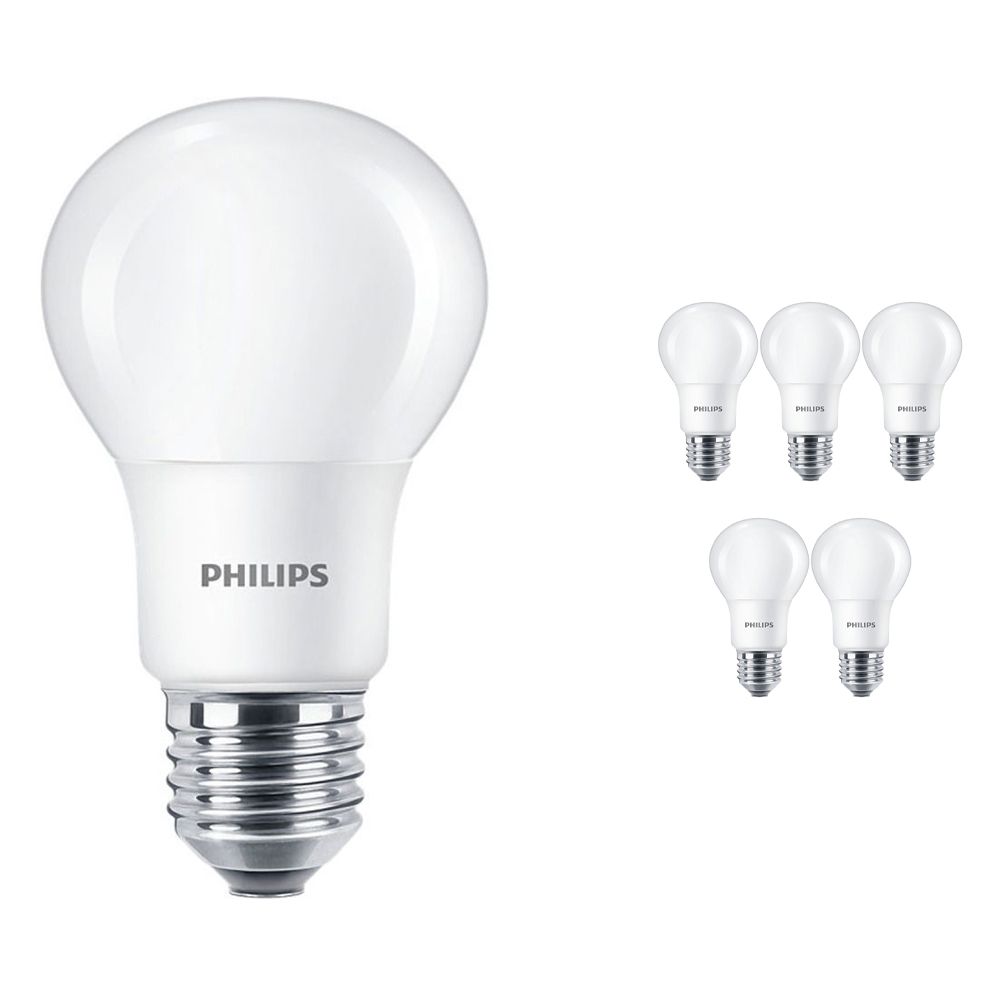 Voordeelpak 6x Philips CorePro LEDbulb E27 A60 5W 927 Mat | Beste Kleurweergave - Zeer Warm Wit - Dimbaar - Vervangt 40W Voordeelpak 6x Philips CorePro LEDbulb E27 A60 5W 927 Mat | Beste Kleurweergave - Zeer Warm Wit - Dimbaar - Vervangt 40W