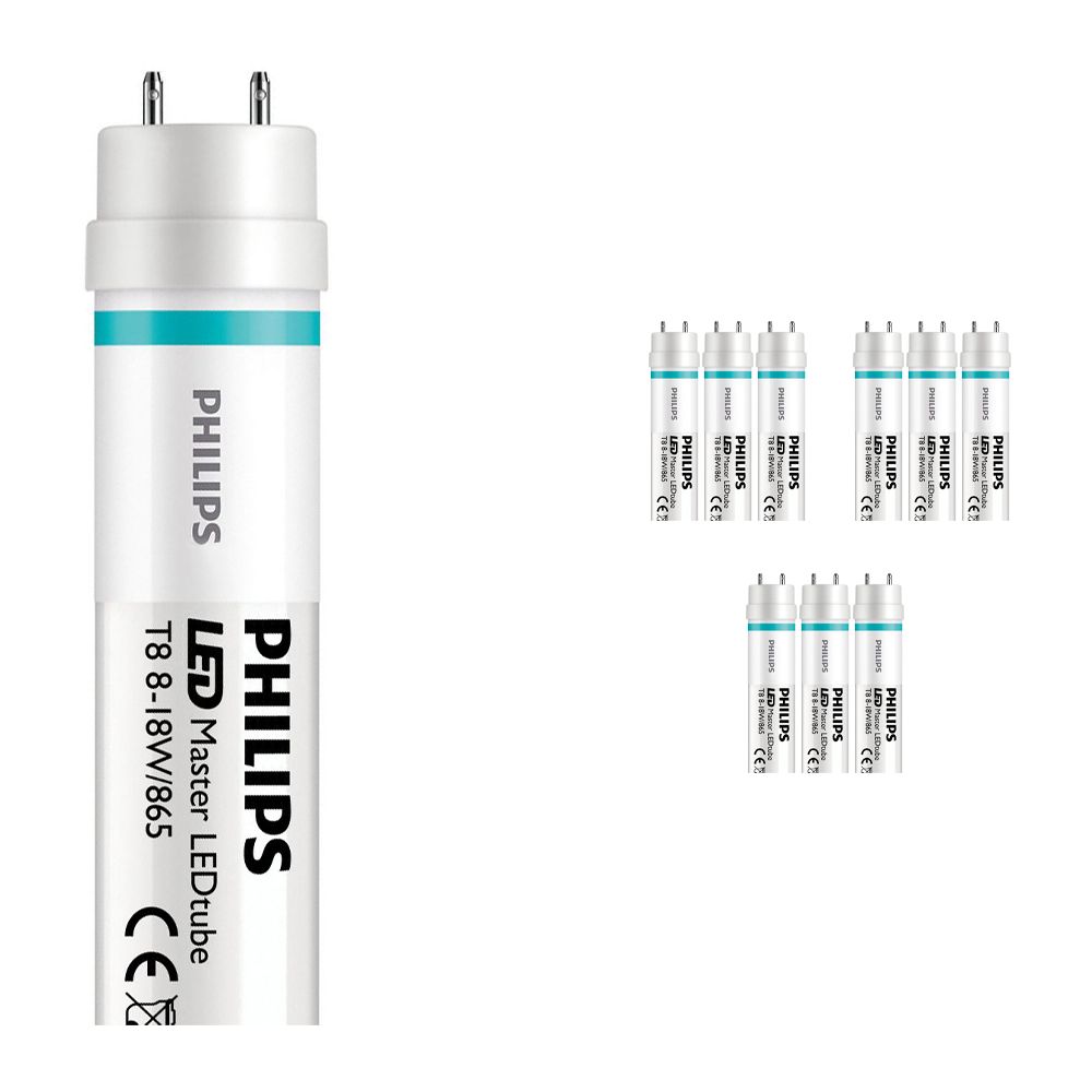 Voordeelpak 10x Philips LEDtube EM HO 8W 865 60cm (MASTER Waarde) | Daglicht - incl. LED Starter - Vervangt 18W Voordeelpak 10x Philips LEDtube EM HO 8W 865 60cm (MASTER Waarde) | Daglicht - incl. LED Starter - Vervangt 18W