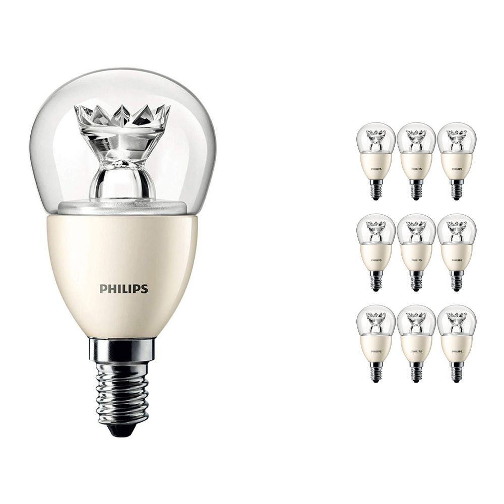 Lot 10x Philips LEDluster E14 P50 8W 827 Claire (MASTER) | DimTone Dimmable - Équivalent 60W Lot 10x Philips LEDluster E14 P50 8W 827 Claire (MASTER) | DimTone Dimmable - Équivalent 60W