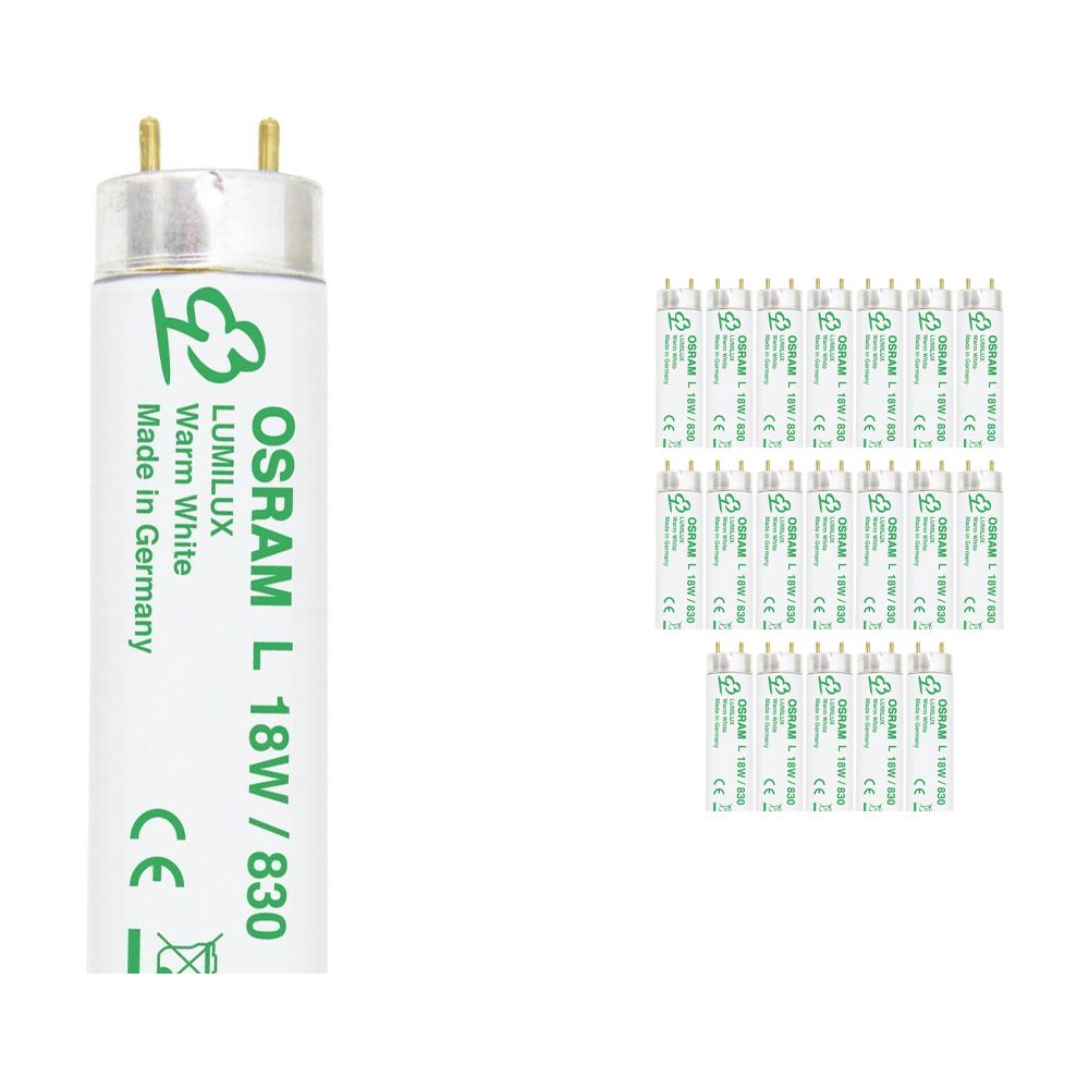 Multipack 25x Osram L 18W 830 Lumilux | 59cm - Warm White Multipack 25x Osram L 18W 830 Lumilux | 59cm - Warm White