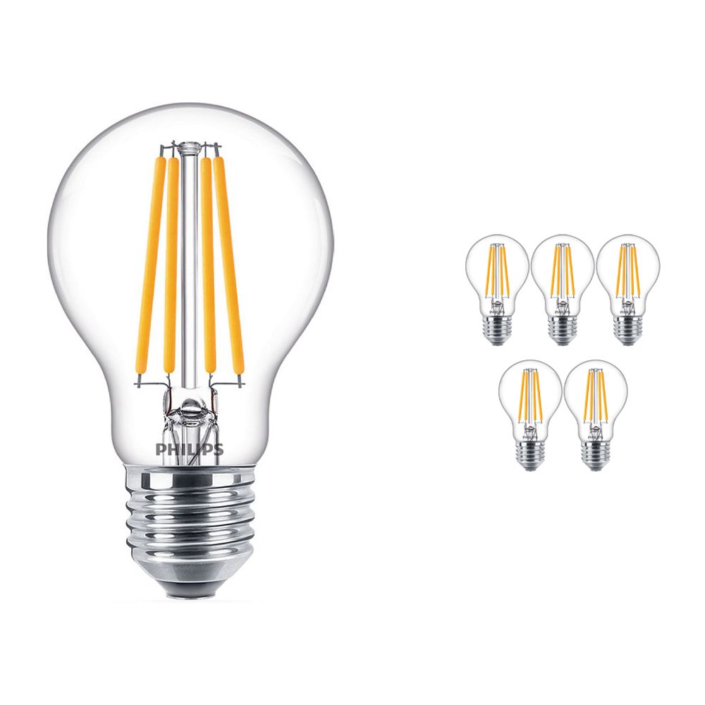 Mehrfachpackung 6x Philips klassisch LEDbulb E27 A60 10.5W 840 Fadenlampe | Ersatz für 100W Mehrfachpackung 6x Philips klassisch LEDbulb E27 A60 10.5W 840 Fadenlampe | Ersatz für 100W