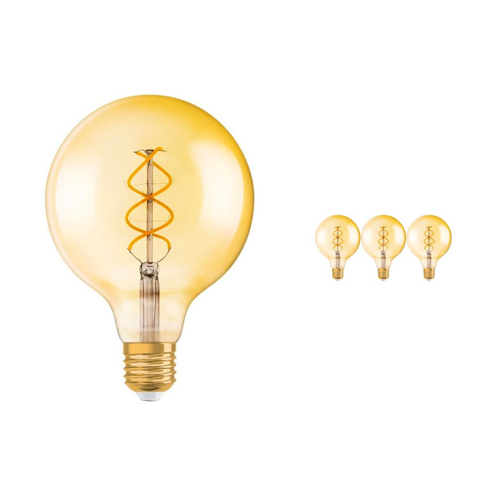 Voordeelpak 4x Osram Vintage 1906 LED E27 Globe 5W 820 Goud | Vervanger voor 25W Voordeelpak 4x Osram Vintage 1906 LED E27 Globe 5W 820 Goud | Vervanger voor 25W