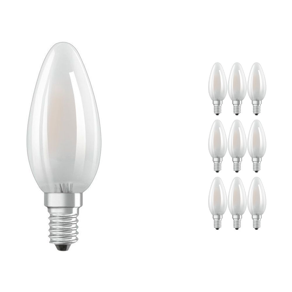 Voordeelpak 10x Osram Parathom Retrofit Klassiek E14 B 2.8W 827 Mat | Vervanger voor 25W Voordeelpak 10x Osram Parathom Retrofit Klassiek E14 B 2.8W 827 Mat | Vervanger voor 25W