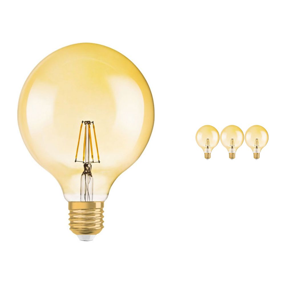 Mehrfachpackung 4x Osram Vintage 1906 LED E27 Globe 4W 824 Gold | Ersatz für 35W Mehrfachpackung 4x Osram Vintage 1906 LED E27 Globe 4W 824 Gold | Ersatz für 35W