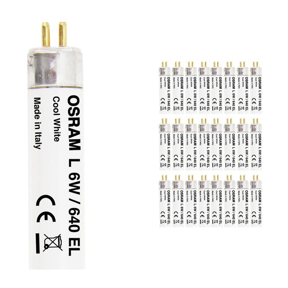 Mehrfachpackung 25x Osram Basic L 6W 640 Lumilux EL | 21cm - Mehrfachpackung 25x Osram Basic L 6W 640 Lumilux EL | 21cm -