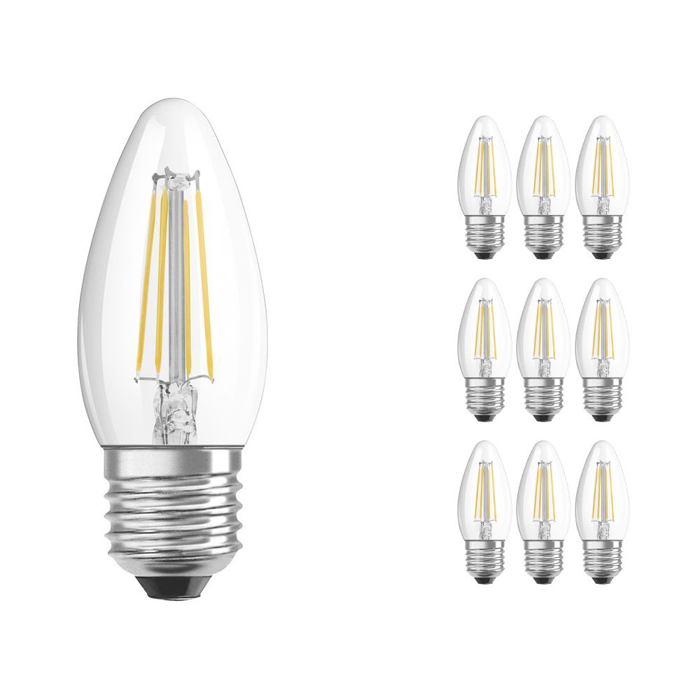 Lot 10x Osram Parathom Retrofit classique E27 B35 4W 827 470lm Claire | Remplacement 40W Lot 10x Osram Parathom Retrofit classique E27 B35 4W 827 470lm Claire | Remplacement 40W