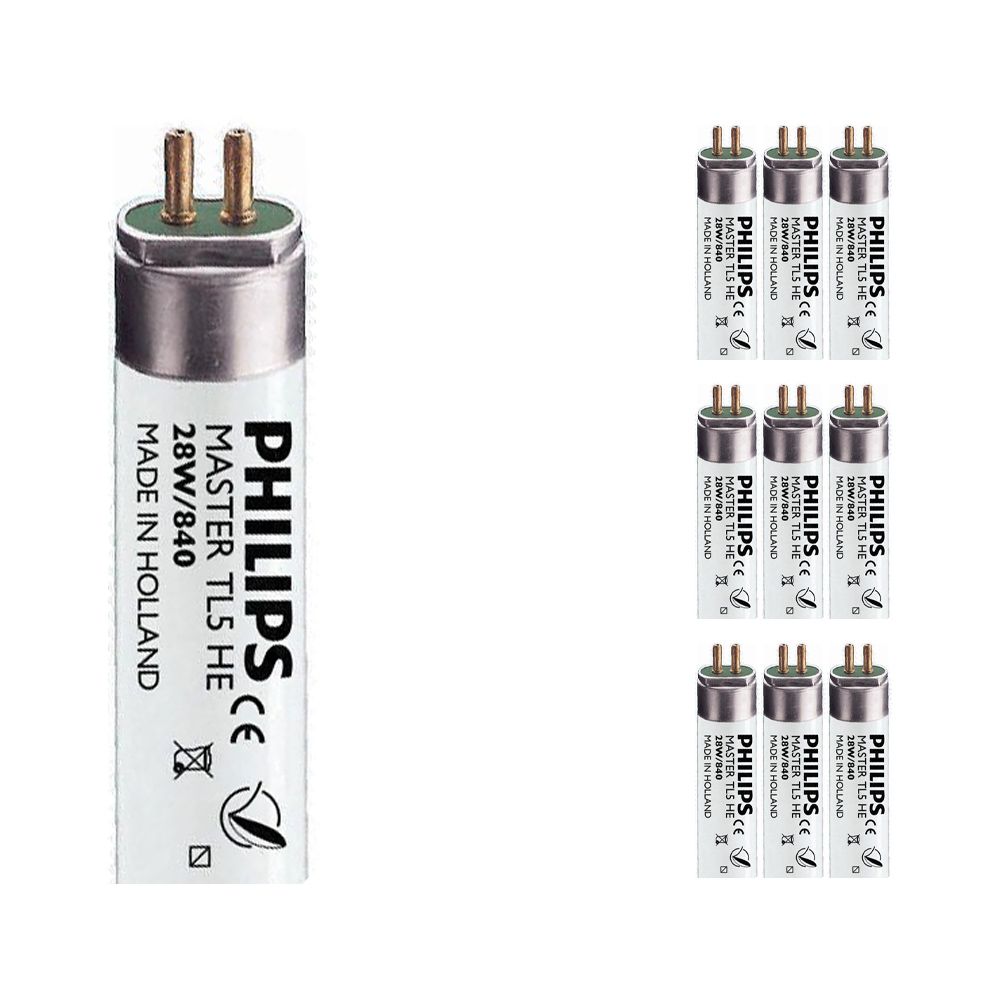 Multipack 10x Philips TL5 HE 28W 840 (MASTER) | 115cm - Blanco Frio Multipack 10x Philips TL5 HE 28W 840 (MASTER) | 115cm - Blanco Frio
