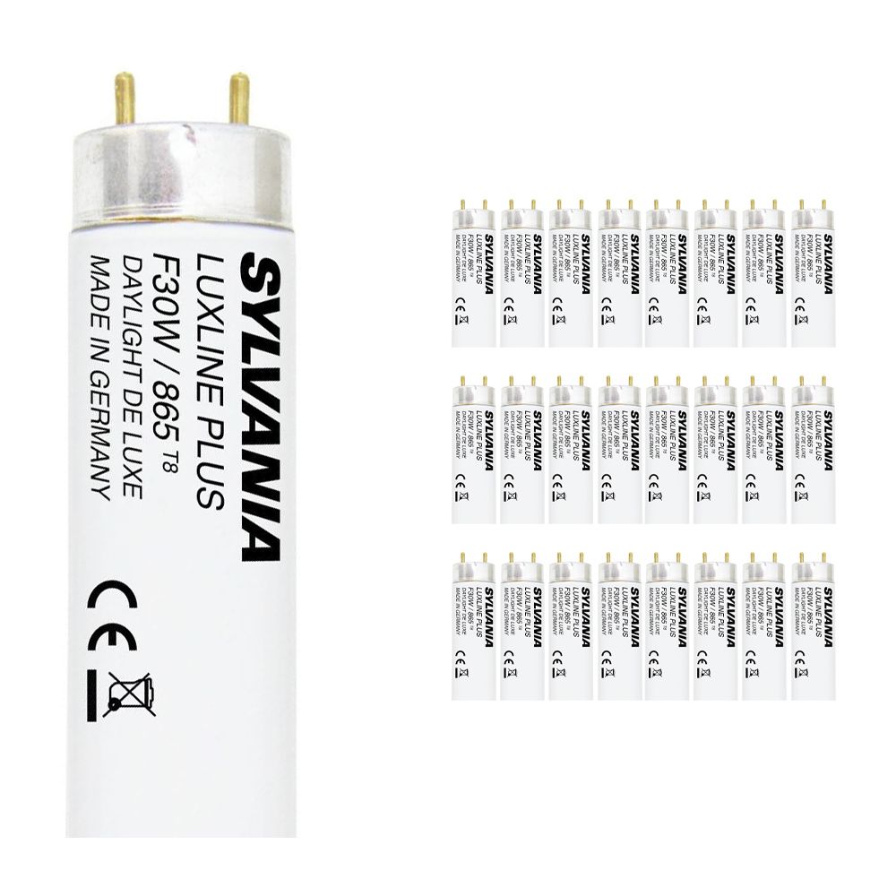 Multipack 25x Sylvania T8 Luxline Plus F30W 865 | 90cm - Daylight Multipack 25x Sylvania T8 Luxline Plus F30W 865 | 90cm - Daylight