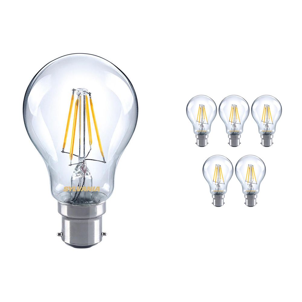 Fordelspakke 6x Sylvania ToLEDo Retro Ball B22 klar 2.5W | erstatter 25W Fordelspakke 6x Sylvania ToLEDo Retro Ball B22 klar 2.5W | erstatter 25W
