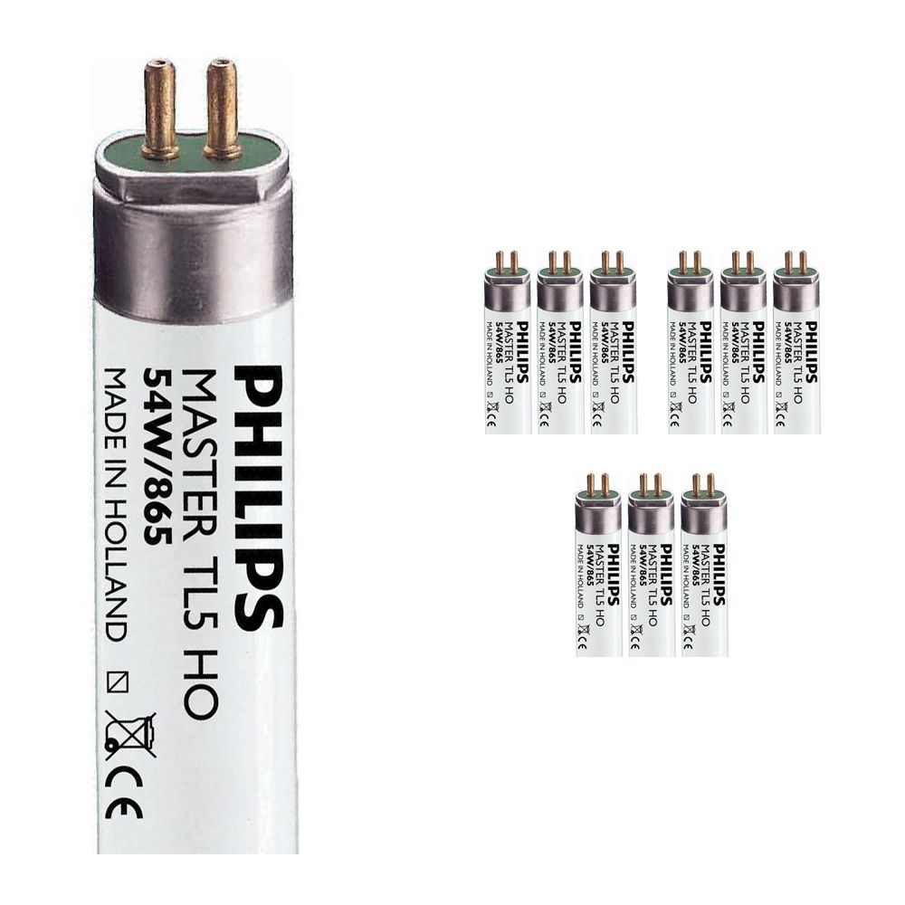 Lot 10x Philips TL5 HO 54W 865 (MASTER) | 115cm - Lumière du Jour Lot 10x Philips TL5 HO 54W 865 (MASTER) | 115cm - Lumière du Jour