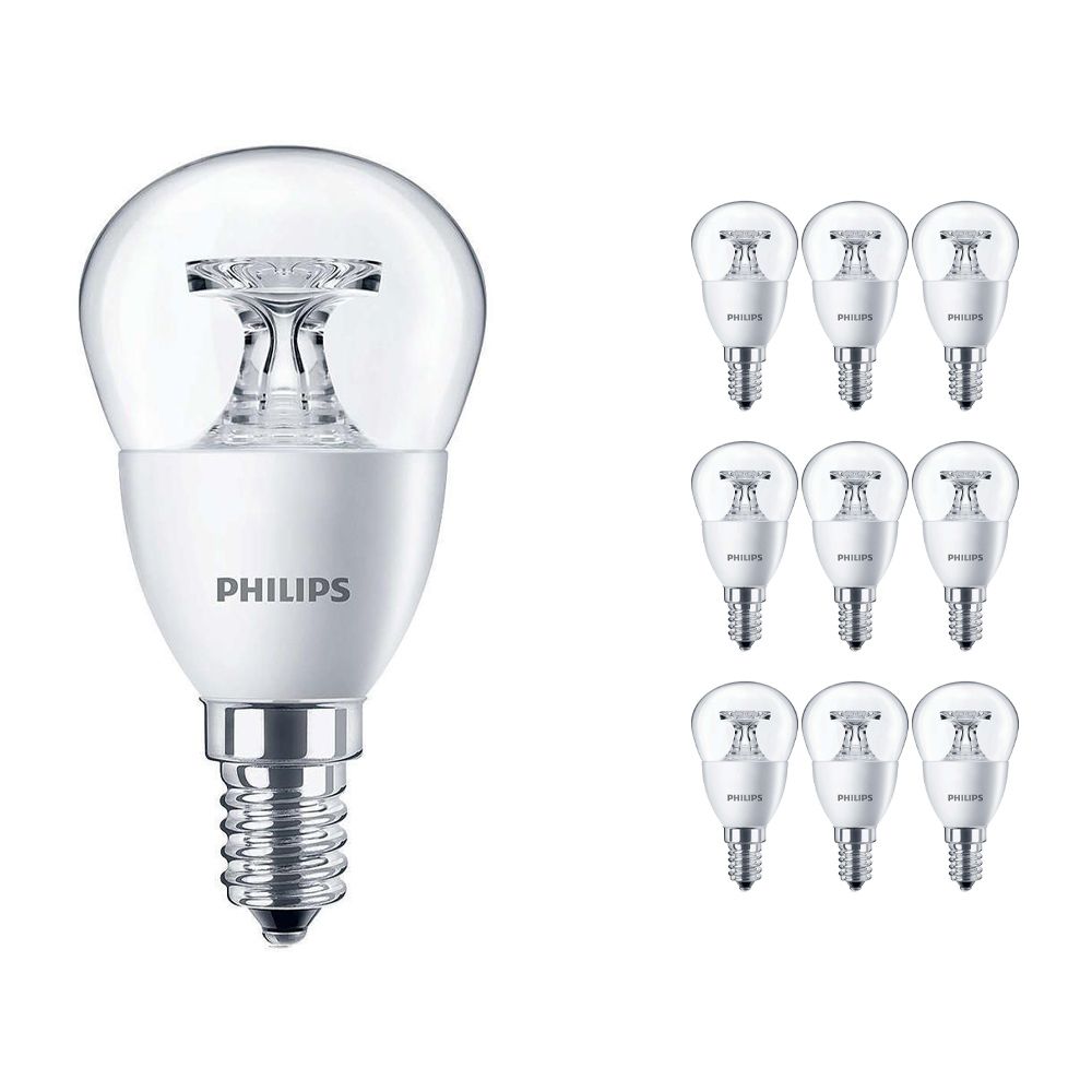 Lot 10x Philips CorePro LEDluster E14 P45 5.5W 827 Claire | Équivalent 40W Lot 10x Philips CorePro LEDluster E14 P45 5.5W 827 Claire | Équivalent 40W
