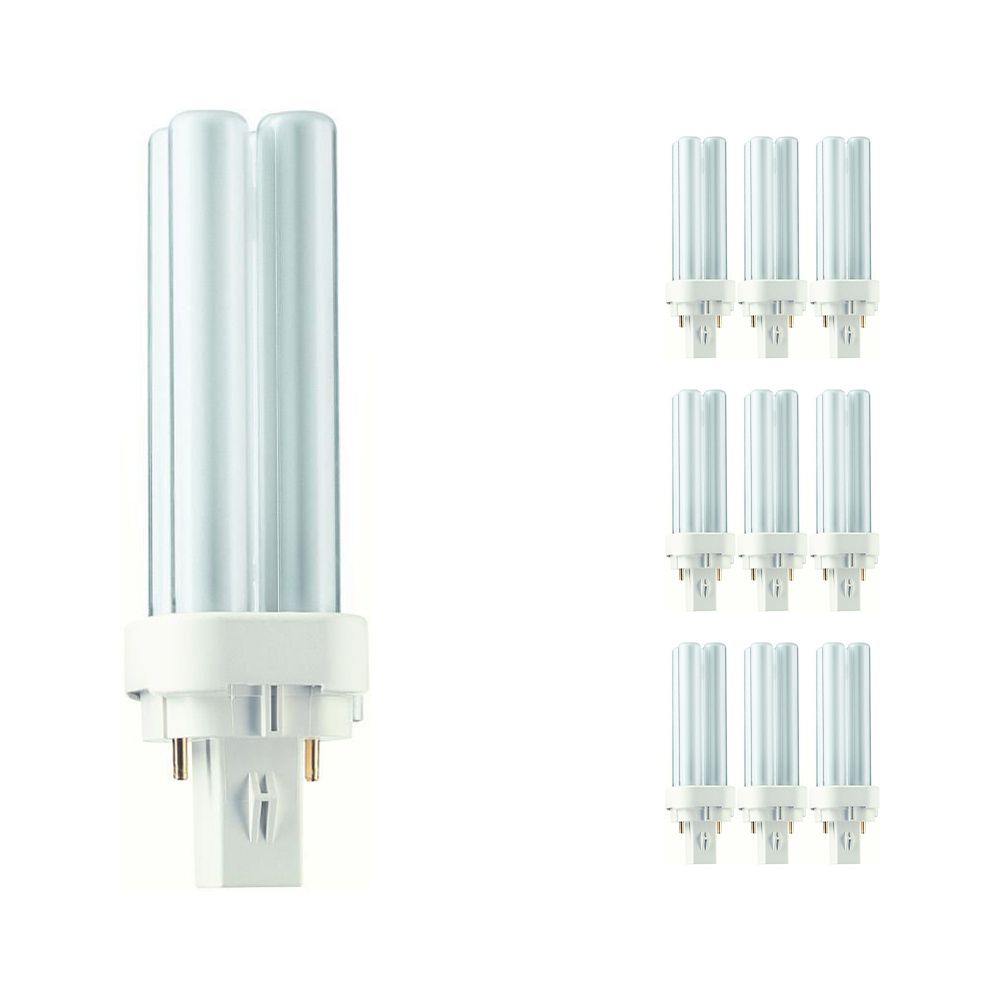 Monipakkaus 10x Philips PL-C 10W 840 2P (MASTER) | Kylmä Valkoinen - 2-nastaa Monipakkaus 10x Philips PL-C 10W 840 2P (MASTER) | Kylmä Valkoinen - 2-nastaa