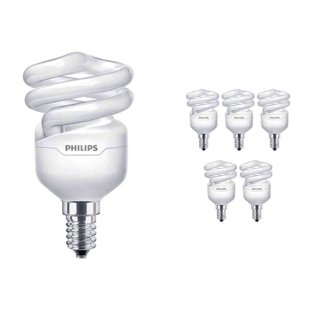 Confezione Multipack 6x Philips Tornado T2 Spiral 12W 827 E14 | Bianco MolaCaldo Confezione Multipack 6x Philips Tornado T2 Spiral 12W 827 E14 | Bianco MolaCaldo