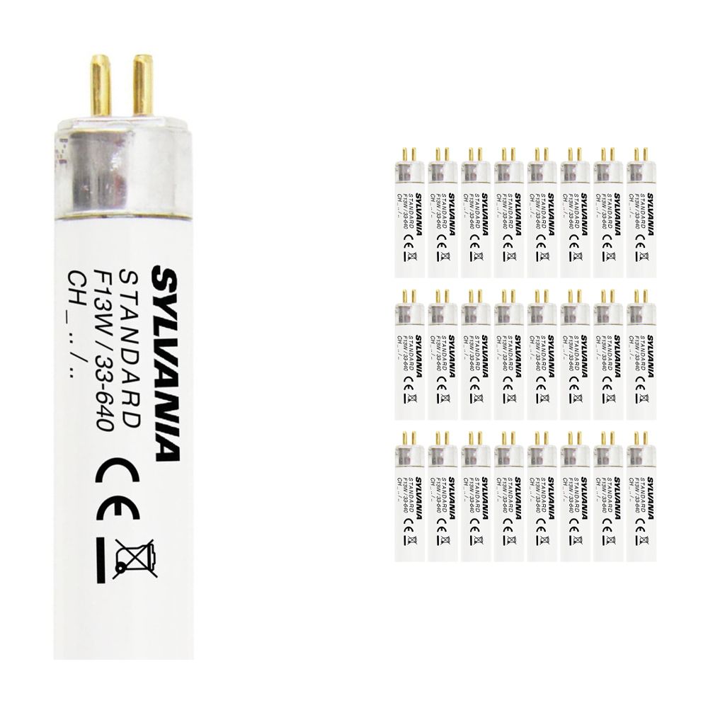 Multipack 25x Sylvania T5 F13W/33-740 G5 Luxline Standard Cool White Multipack 25x Sylvania T5 F13W/33-740 G5 Luxline Standard Cool White