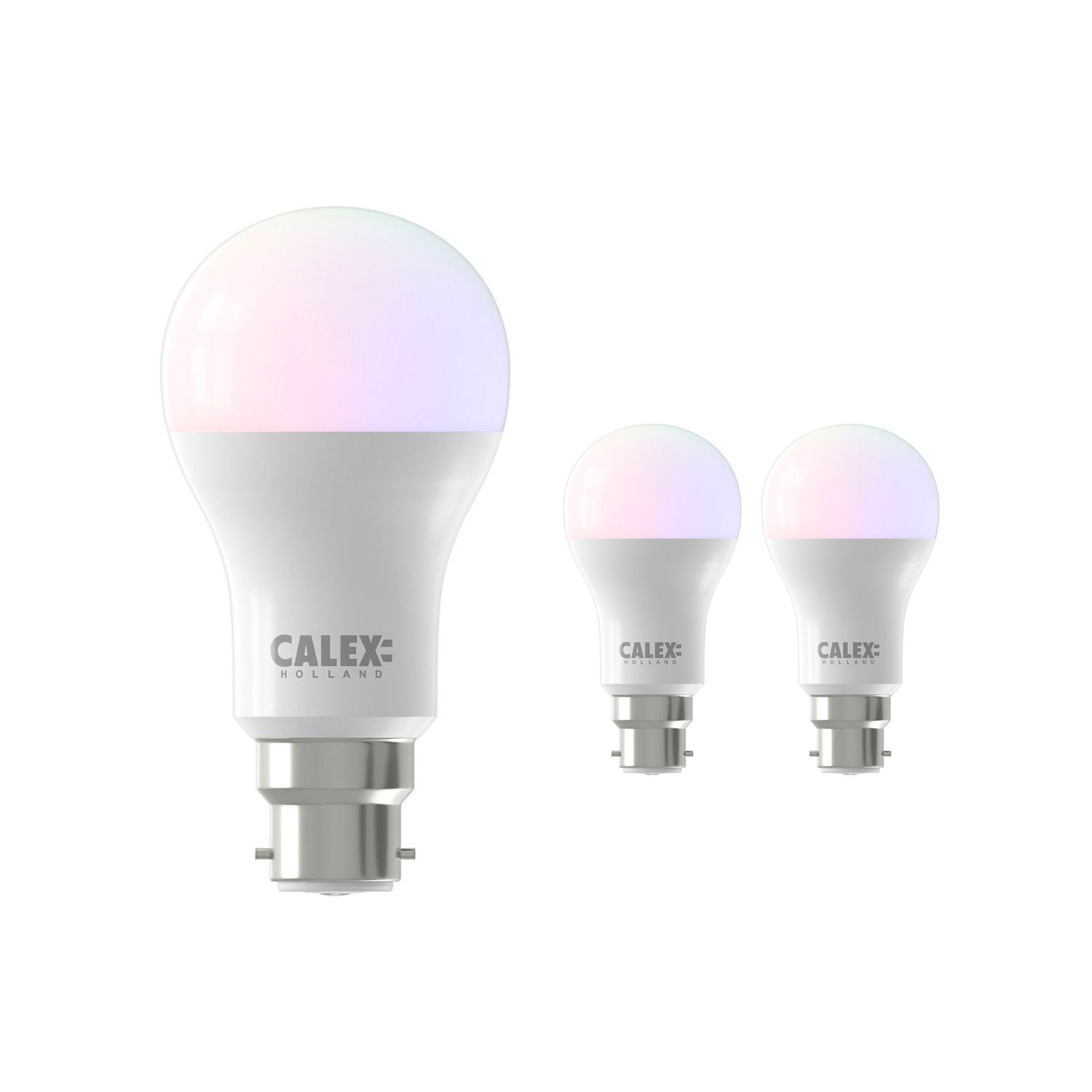 Multipack 3x Calex Smart Standard LED Bulb B22 8,5W 806lm 2200-4000K | Tuya Wifi Multipack 3x Calex Smart Standard LED Bulb B22 8,5W 806lm 2200-4000K | Tuya Wifi