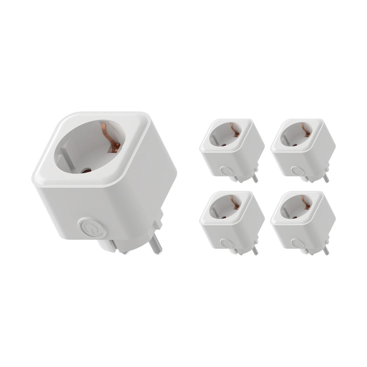 Fordelspakke 5x Calex Smart Stik EU | Tuya Wi-Fi Fordelspakke 5x Calex Smart Stik EU | Tuya Wi-Fi