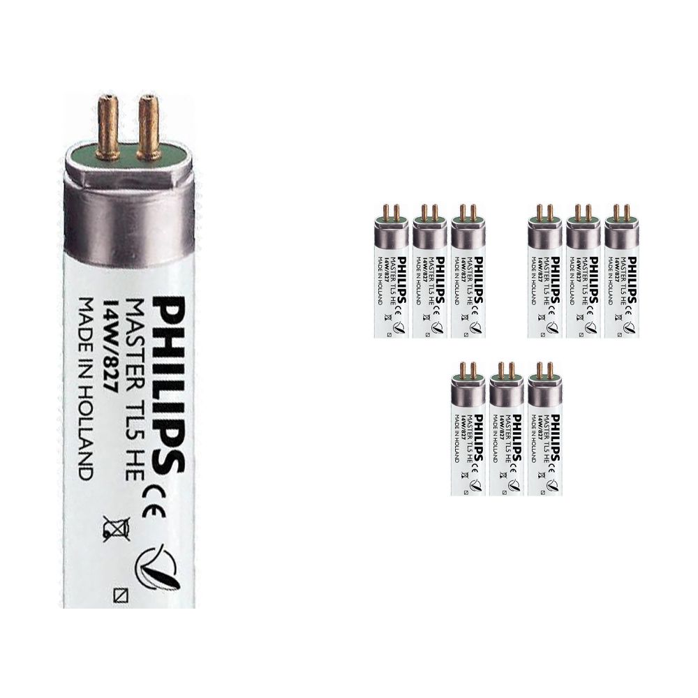 Lot 10x Philips TL5 HE 14W 827 (MASTER) | 55cm - Blanc Très Chaud Lot 10x Philips TL5 HE 14W 827 (MASTER) | 55cm - Blanc Très Chaud