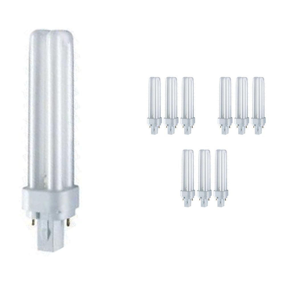 Confezione Multipack 10x Osram Dulux D 18W 827 | Bianco MolaCaldo - 2-Pin Confezione Multipack 10x Osram Dulux D 18W 827 | Bianco MolaCaldo - 2-Pin
