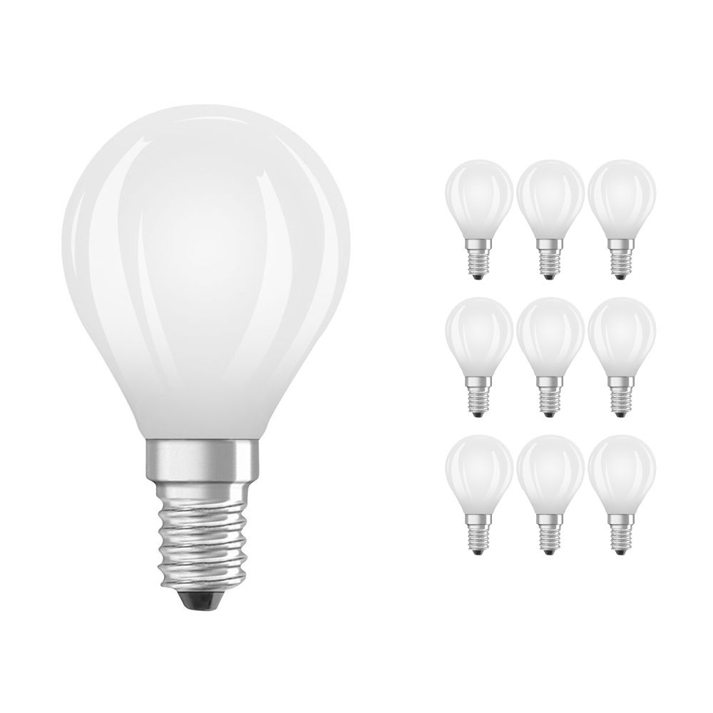Voordeelpak 10x Osram Parathom Retrofit Klassiek E14 P45 5W 827 470lm Mat | Dimbaar - Vervanger voor 40W Voordeelpak 10x Osram Parathom Retrofit Klassiek E14 P45 5W 827 470lm Mat | Dimbaar - Vervanger voor 40W