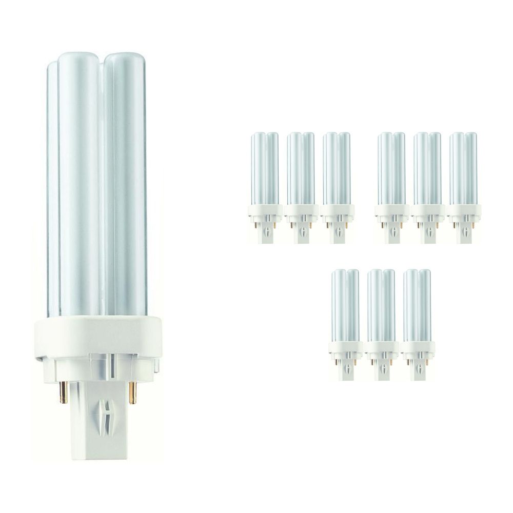 Monipakkaus 10x Philips PL-C 10W 827 2P (MASTER) | Erittäin Lämmin Valkoinen - 2-nastaa Monipakkaus 10x Philips PL-C 10W 827 2P (MASTER) | Erittäin Lämmin Valkoinen - 2-nastaa
