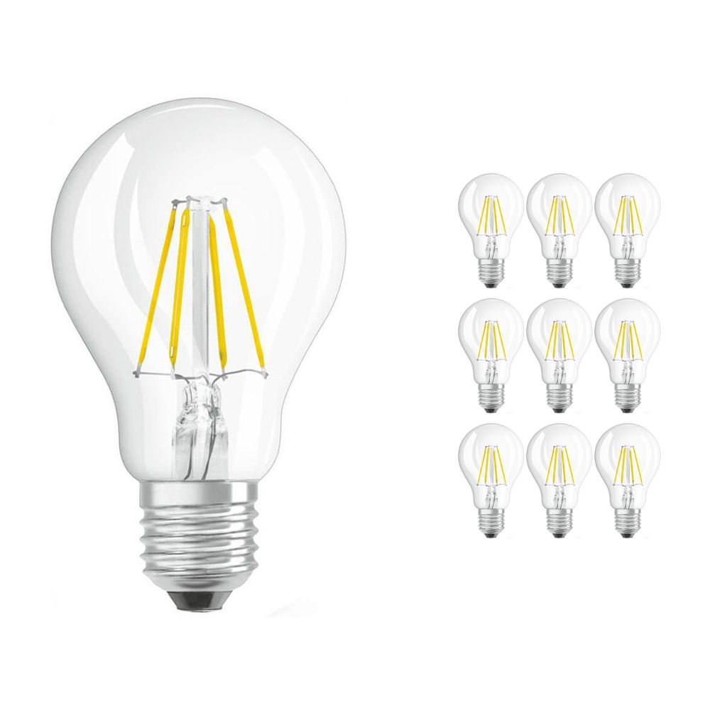 Multipack 10x Osram Parathom Classic E27 A 6W 840 Filament | Replacer for 60W Multipack 10x Osram Parathom Classic E27 A 6W 840 Filament | Replacer for 60W