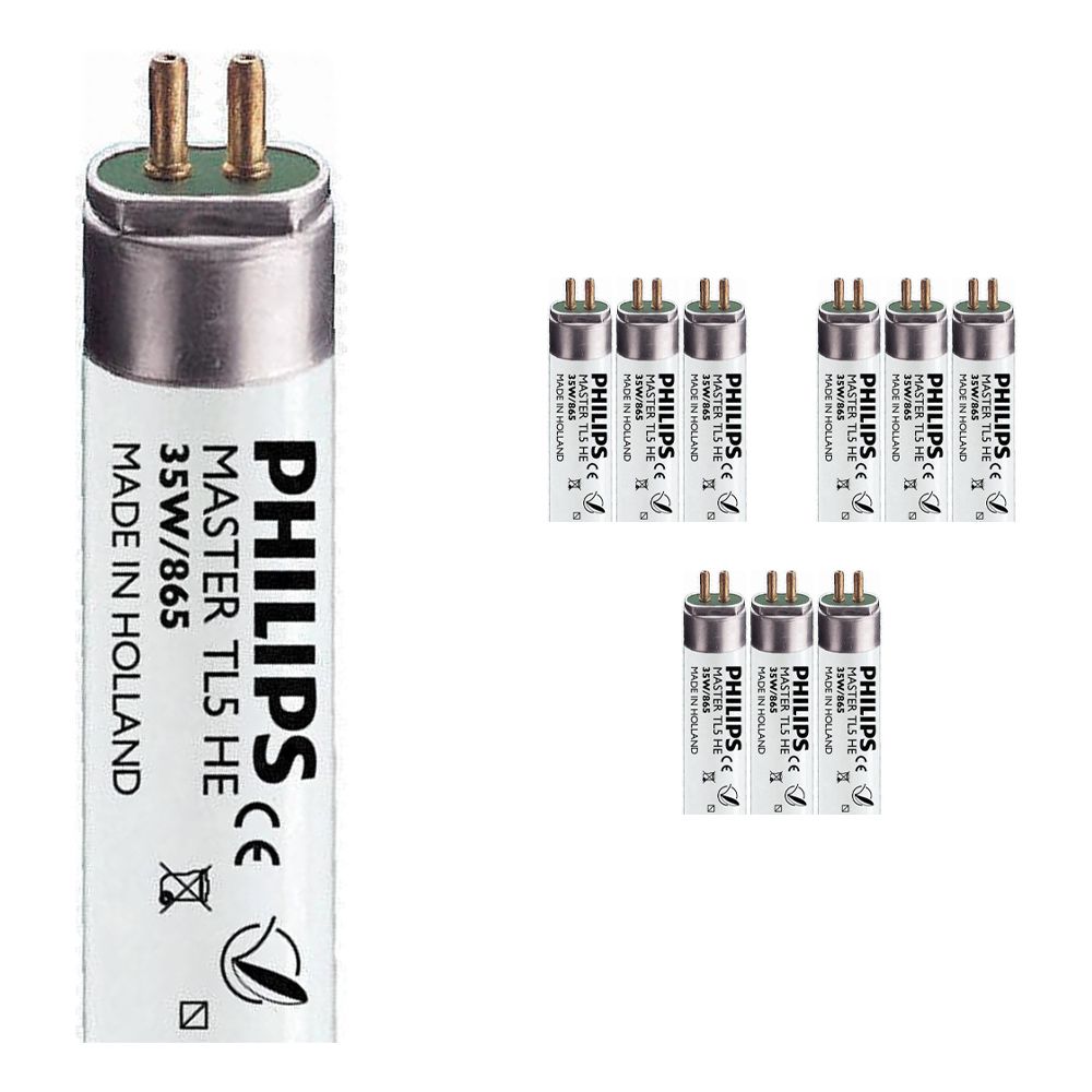 Monipakkaus 10x Philips TL5 HE 35W 865 (MASTER) | 145cm - Päivänvalo Valkoinen Monipakkaus 10x Philips TL5 HE 35W 865 (MASTER) | 145cm - Päivänvalo Valkoinen