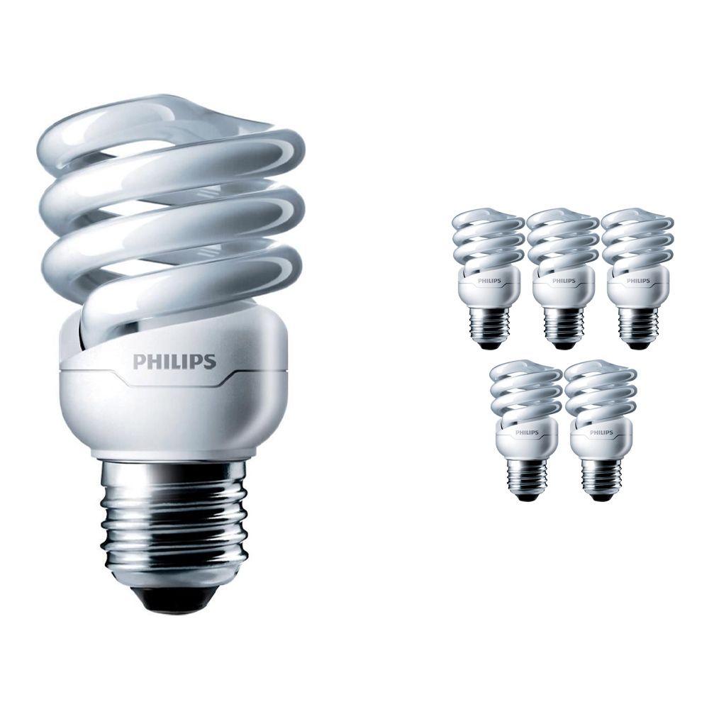 Confezione Multipack 6x Philips Tornado T2 Spiral 12W 827 E27 | Bianco MolaCaldo Confezione Multipack 6x Philips Tornado T2 Spiral 12W 827 E27 | Bianco MolaCaldo