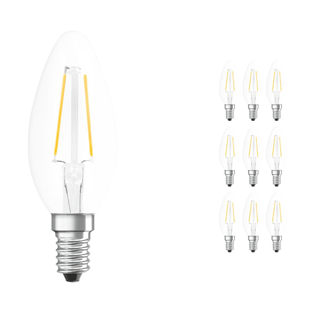 Multipack 10x Osram Parathom Retrofit Classic E14 B 2.8W 827 Filament | Extra Warm White - Replaces 25W Multipack 10x Osram Parathom Retrofit Classic E14 B 2.8W 827 Filament | Extra Warm White - Replaces 25W