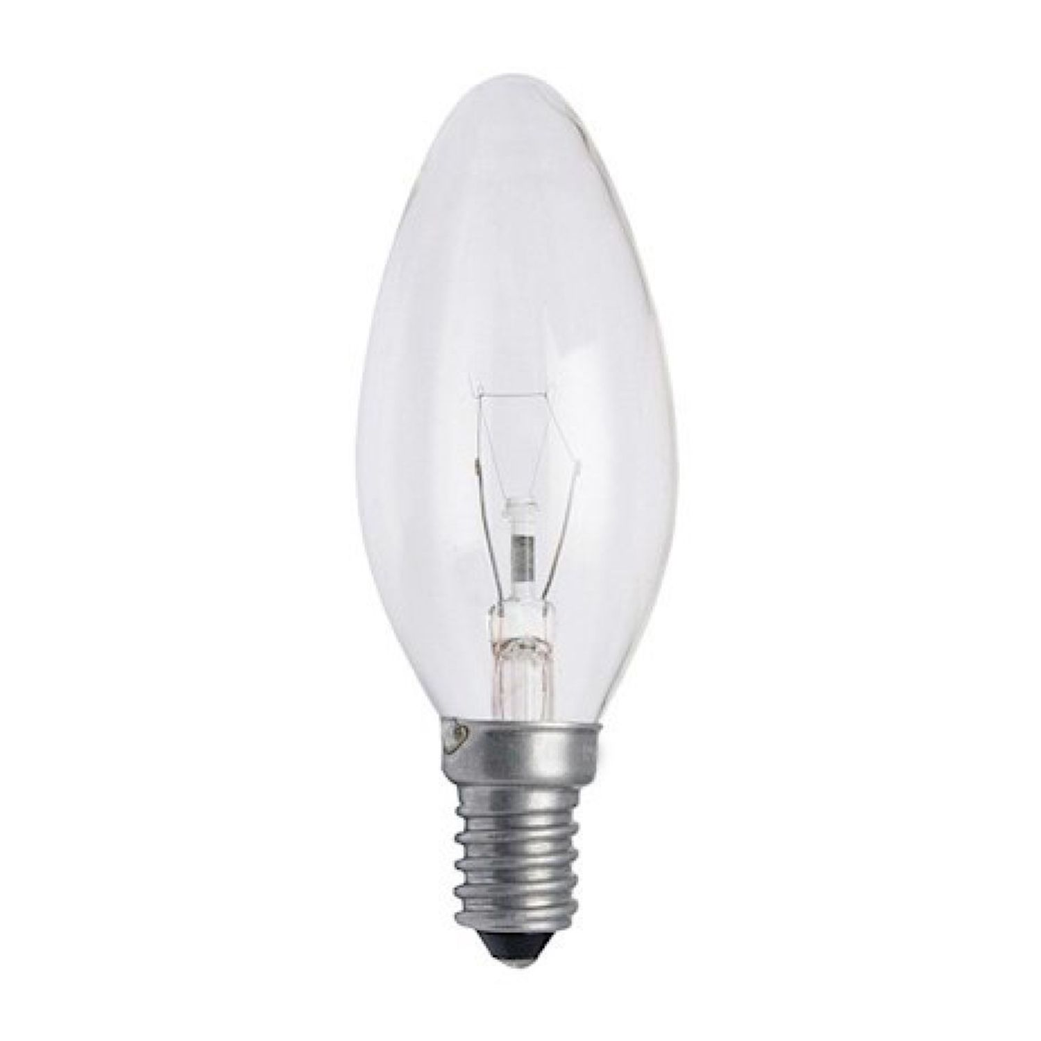 Standard Glühlampe Kerze Klar B35 E14 25W 230V Standard Glühlampe Kerze Klar B35 E14 25W 230V