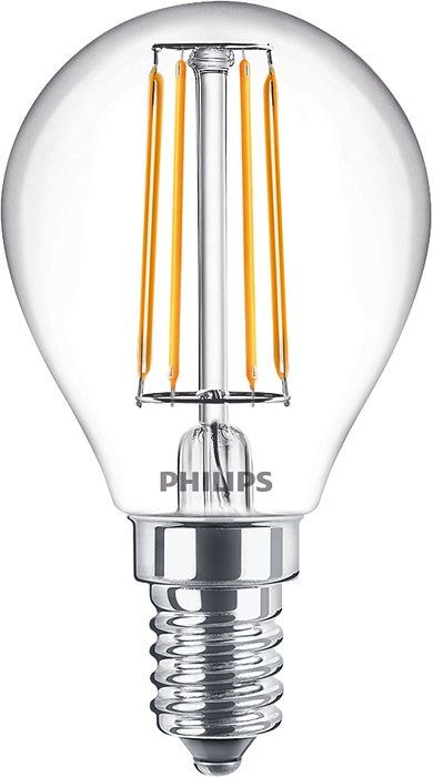 Philips Classic LEDLuster E14 P45 4.3W 827 Clear | Extra Warm White - Replaces 40W Philips Classic LEDLuster E14 P45 4.3W 827 Clear | Extra Warm White - Replaces 40W