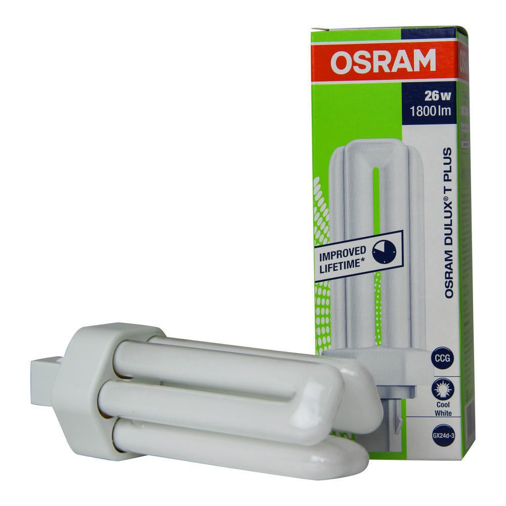 Osram Dulux T Plus 26W 840 | Kallvit - 2-Stift Osram Dulux T Plus 26W 840 | Kallvit - 2-Stift