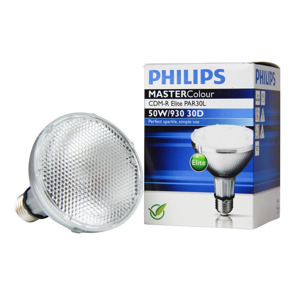 Philips MASTERColour CDM-R Elite 50W 930 E27 PAR30L 30D | Blanc Chaud - Meilleur rendu des couleurs Philips MASTERColour CDM-R Elite 50W 930 E27 PAR30L 30D | Blanc Chaud - Meilleur rendu des couleurs