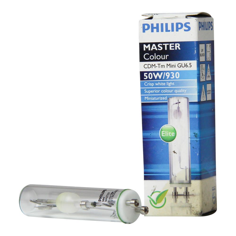 Philips MASTERColour CDM-Tm Elite Mini 50W 930 GU6.5 | Blanc Chaud - Meilleur rendu des couleurs Philips MASTERColour CDM-Tm Elite Mini 50W 930 GU6.5 | Blanc Chaud - Meilleur rendu des couleurs