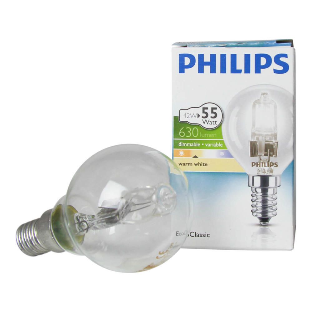 Philips EcoClassic Lustre 42W E14 230V P45 Clear Philips EcoClassic Lustre 42W E14 230V P45 Clear