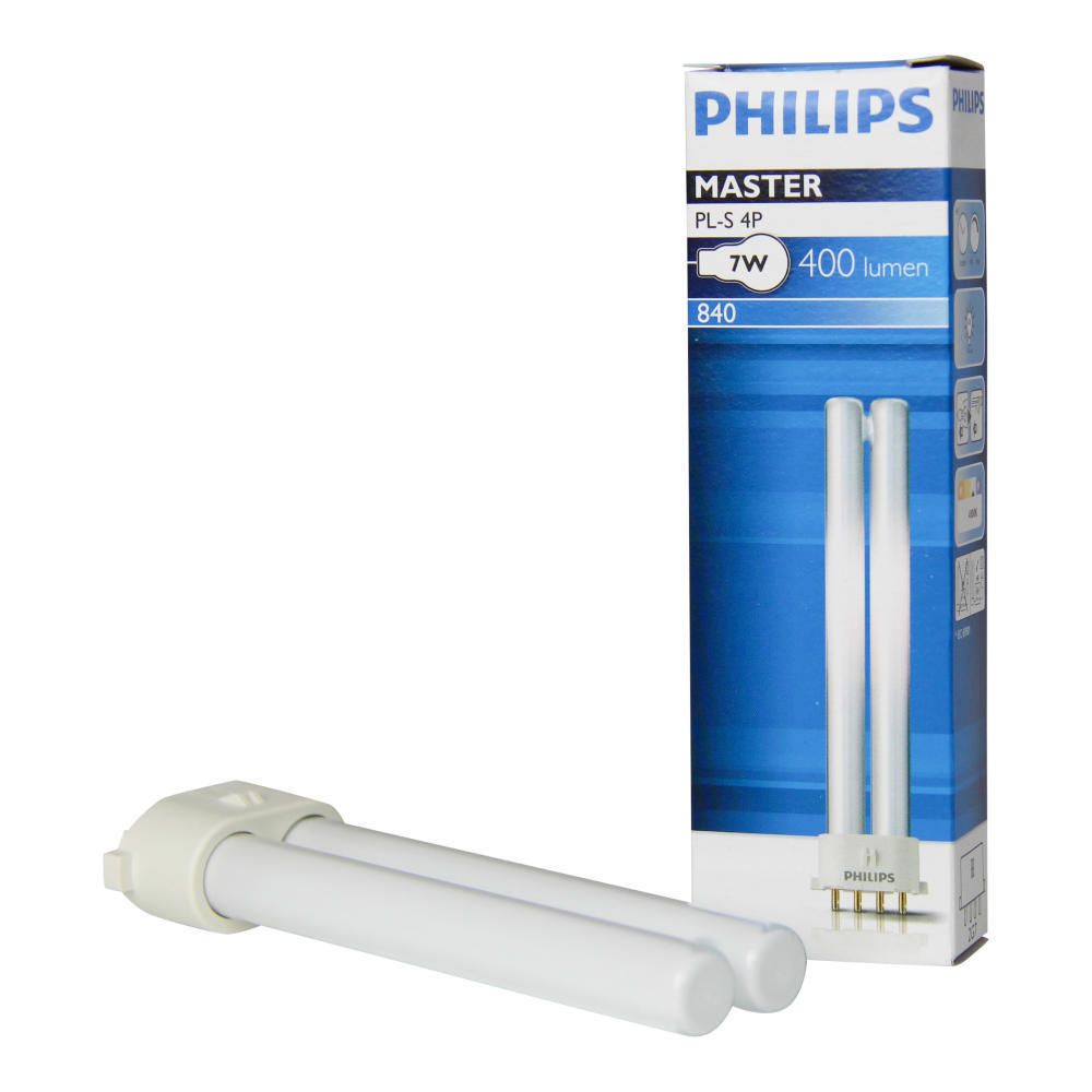 Philips PL-S 7W 840 4P MASTER | 4-Pin Philips PL-S 7W 840 4P MASTER | 4-Pin
