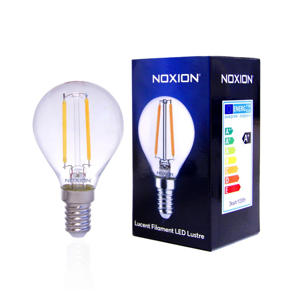 Noxion Lucent Kooldraad LED Lustre 2.5W 827 P45 E14 Helder | Vervanger voor 25W Noxion Lucent Kooldraad LED Lustre 2.5W 827 P45 E14 Helder | Vervanger voor 25W