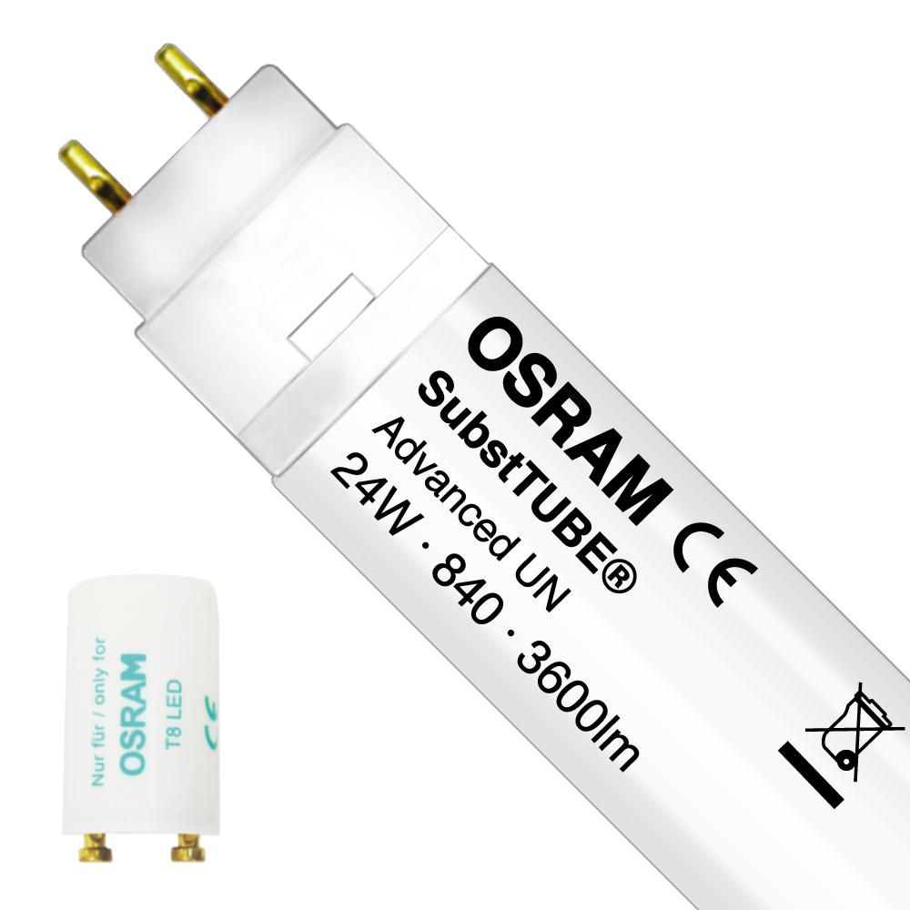 Osram SubstiTUBE Advanced UN 24W 840 150cm | 3600 Lumen - Ersatz für 58W Osram SubstiTUBE Advanced UN 24W 840 150cm | 3600 Lumen - Ersatz für 58W