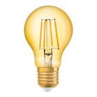 Osram Vintage 1906 LED Classic E27 A 6.5W 824 con Filamento Oro | Luz muy Cálida - Reemplazo 50W